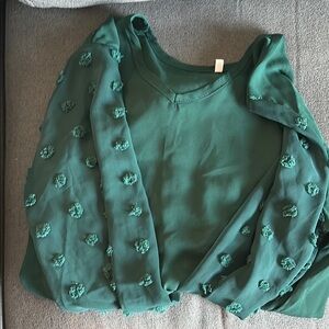 Elegant Green Women's Top